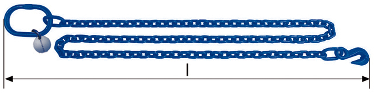 Pewag Jokerkette G 10 blau L=2,5 Meter 7 mm